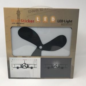 Battery Operated LED Kids Plane Wall Sticker